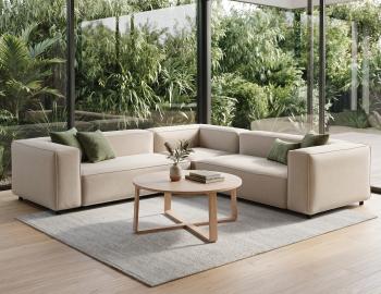 Eddy Round Coffee Table - Natural Timber 
