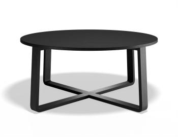 Eddy Round Coffee Table - Black Timber 