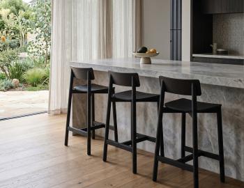 Andi Black Wooden Bar Stool 