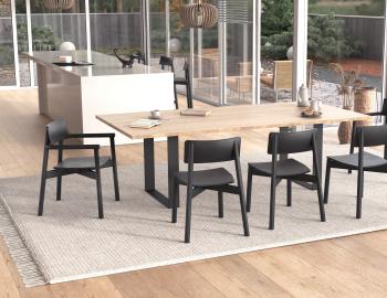Andi Wooden Dining Chair Black Ash	