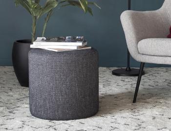 Tito Ottoman Charcoal Fabric