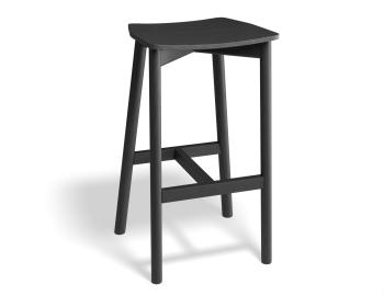 Andi Black Wooden Bar Stool Backless 