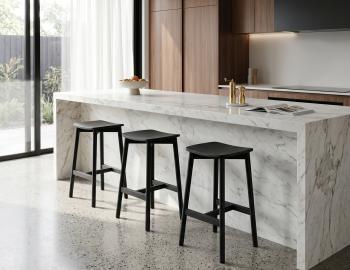 Andi Black Wooden Bar Stool Backless 