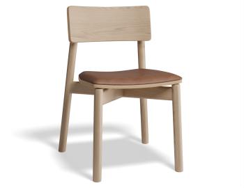 Andi Wooden Dining Chair Natural Ash Upholstered Seat