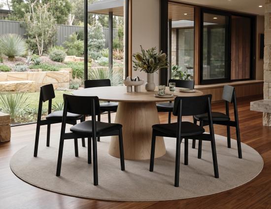 Black Chair At Round Table