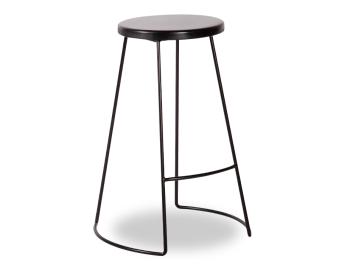Rory Hong Black Wooden Bar Stool 