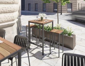 Kyenne Outdoor High Bar Table Solid Spotted Gum - Made in AU