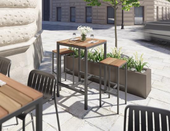 Kyenne Outdoor High Bar Table Solid Spotted Gum - Made in AU