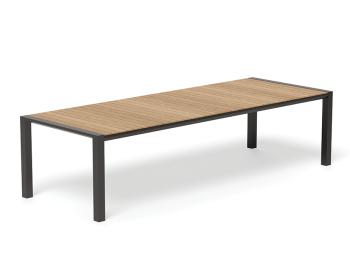 Vydel Outdoor Solid Teak Table Matt Charcoal 300cm x 110cm