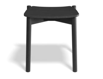 Andi Black Wooden Low Stool