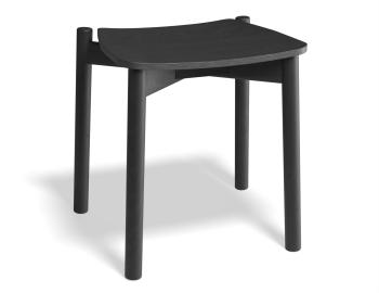 Andi Black Wooden Low Stool