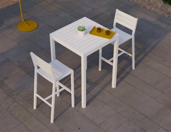 Halki Outdoor High Bar Table - Small - Matte White
