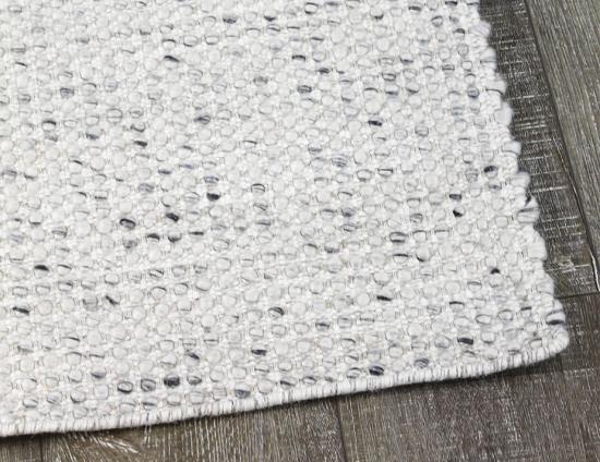 Kobe Flatweave Wool Rug Silver