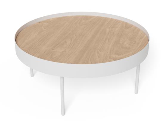 Indoor Coffee Table Ash Metal Frame Modern