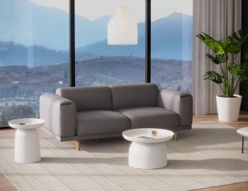 Soda Round Side Table White