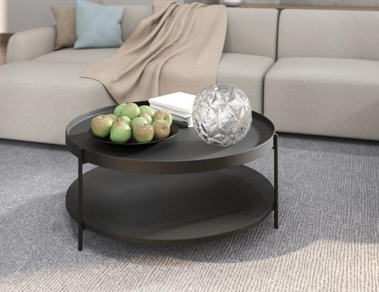 L 3 Layer Coffeetable Black