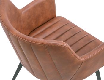 Andorra Armchair Tan Vintage Vegan Leather