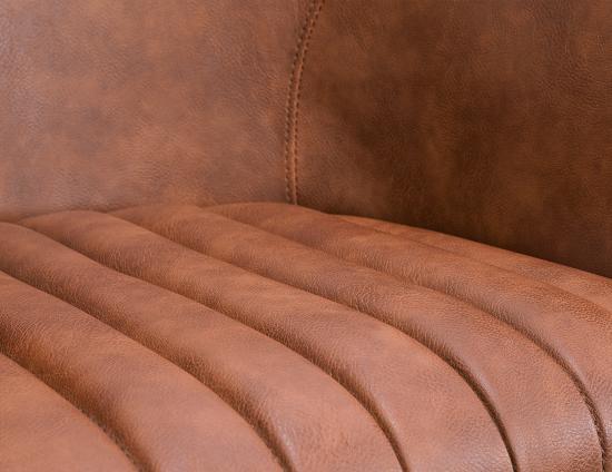 Andorra Armchair Brown Leather Closeup2V2