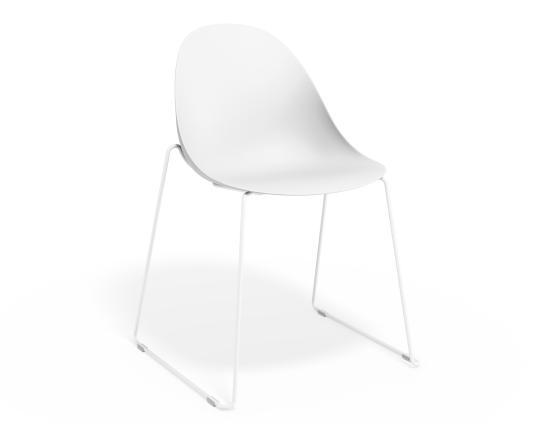 P 1 Pebble Chair Whiteseat Sledwhite