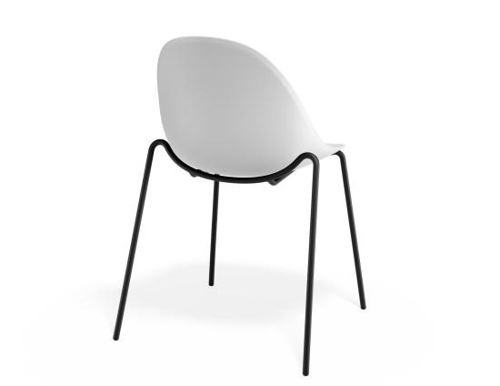 P 2 Pebble Chair Whiteseat 4postblack