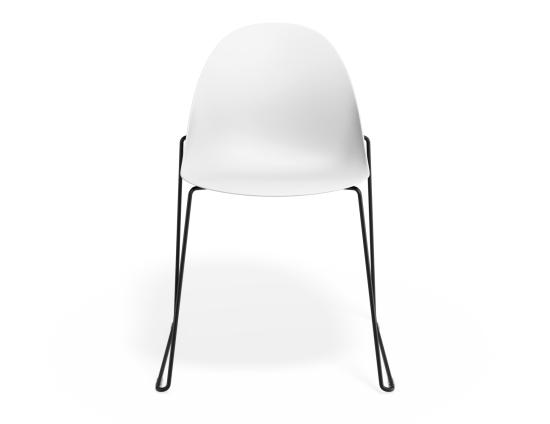 P 4 Pebble Chair Whiteseat Sledblack