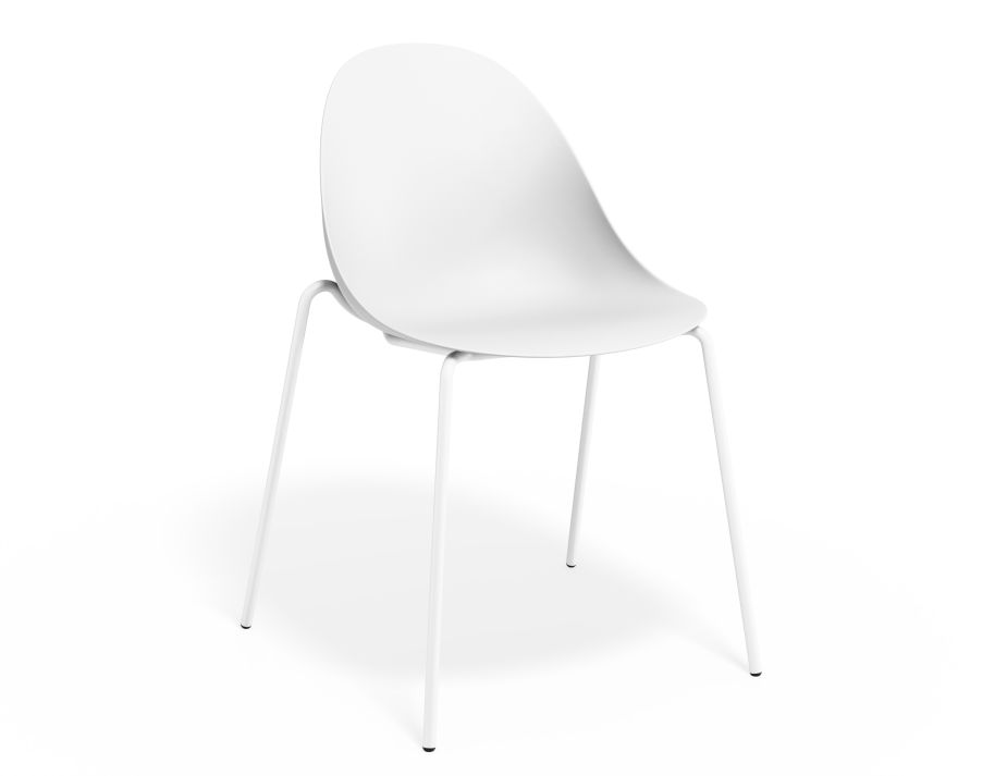 P 1 Pebble Chair Whiteseat 4postwhite