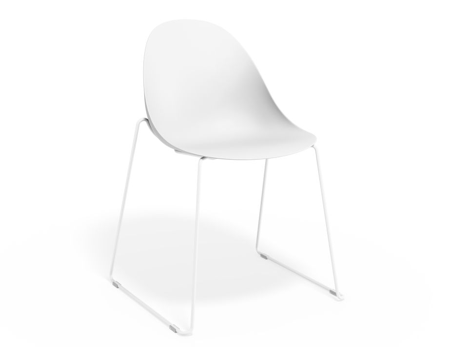 P 1 Pebble Chair Whiteseat Sledwhite