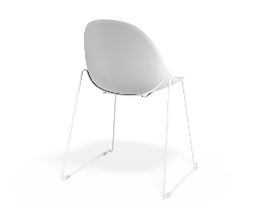 P 2 Pebble Chair Whiteseat Sledwhite