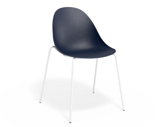 P 1 Pebble Chair Navyseat 4postwhite