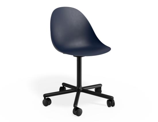 P 1 Pebble Chair Navyseat Swivelcastors
