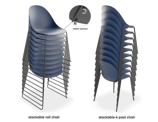 Pebble Rail Chair Navy 10 Stack 2