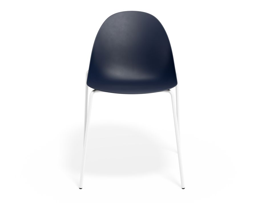 P 4 Pebble Chair Navyseat 4postwhite