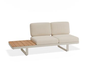 Delmar Config B - Outdoor Modular Sofa - Latte - Husk Cushions