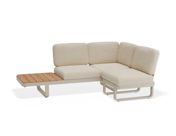 Delmar Config D - Outdoor Modular Sofa - Latte - Husk Cushions