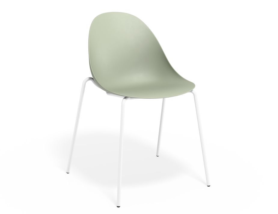 P 1 Pebble Chair Greenseat 4postwhite