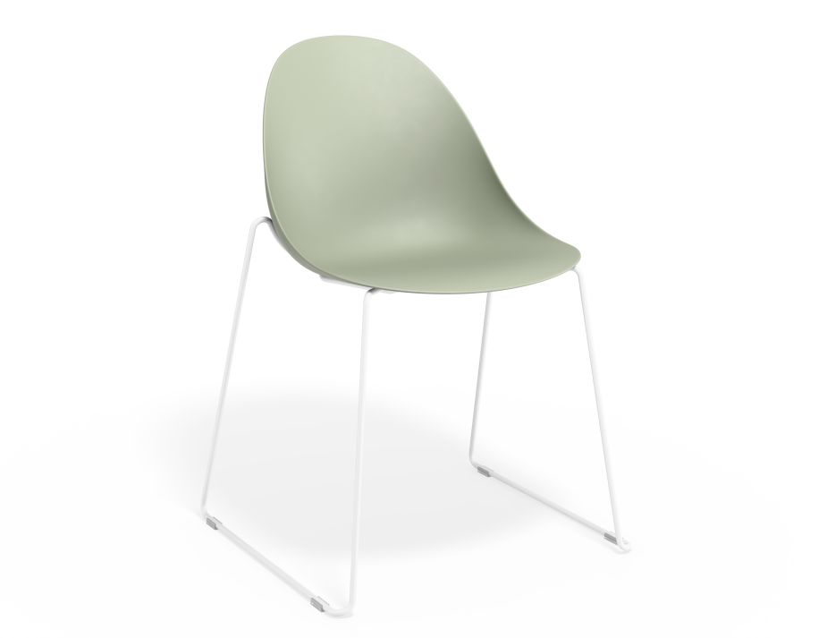 P 1 Pebble Chair Greenseat Sledwhite