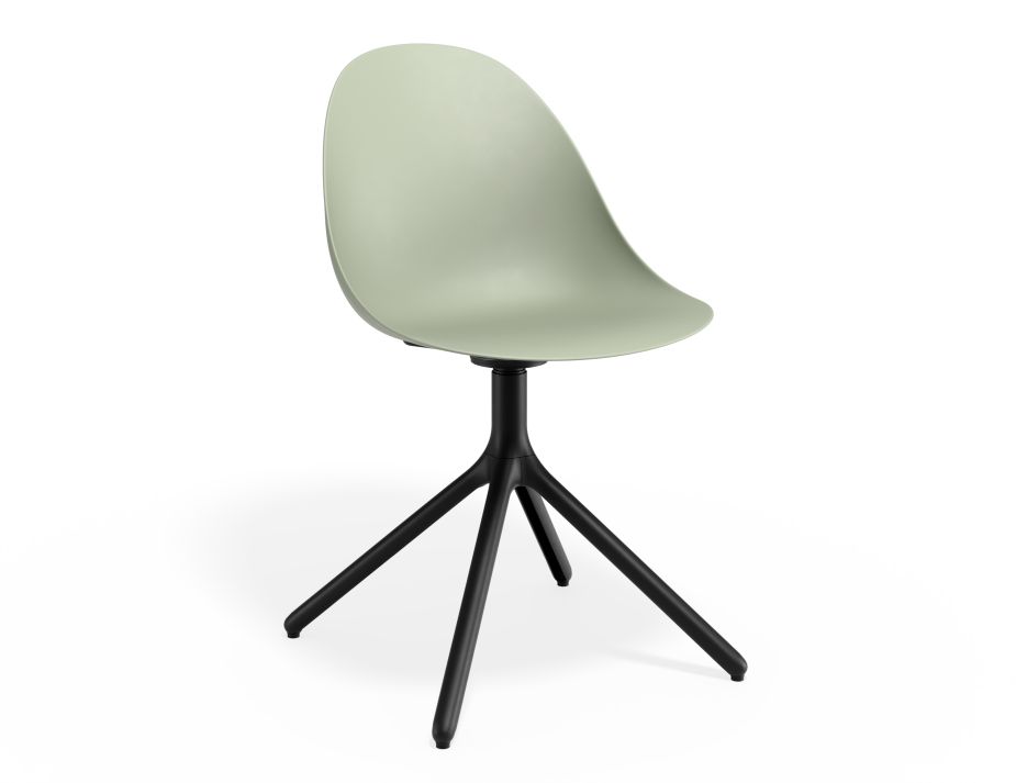 P 1 Pebble Chair Greenseat Swivelbase