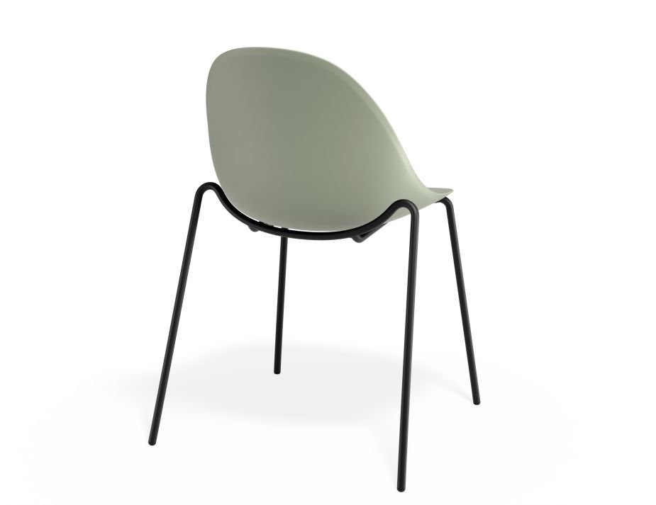 P 2 Pebble Chair Greenseat 4postblack
