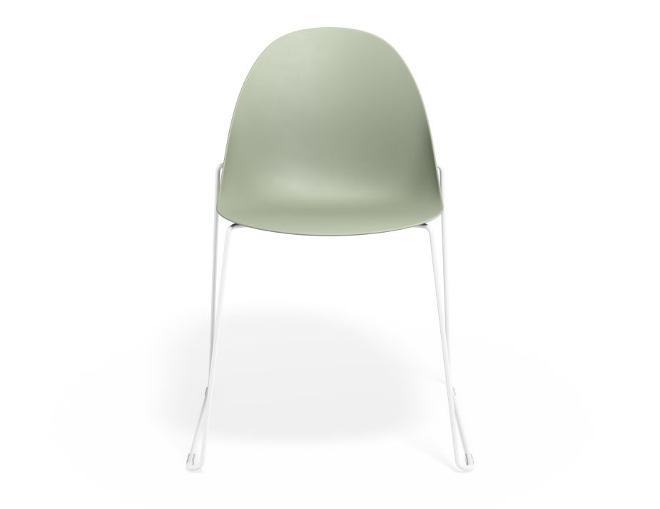 P 4 Pebble Chair Greenseat Sledwhite