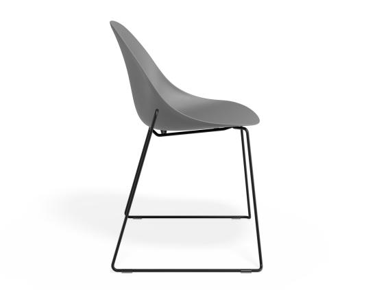 P 3 Pebble Chair Greyseatv2 Sledblack