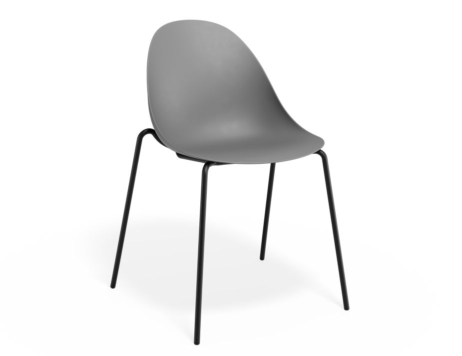 P 1 Pebble Chair Greyseatv2 4postblack