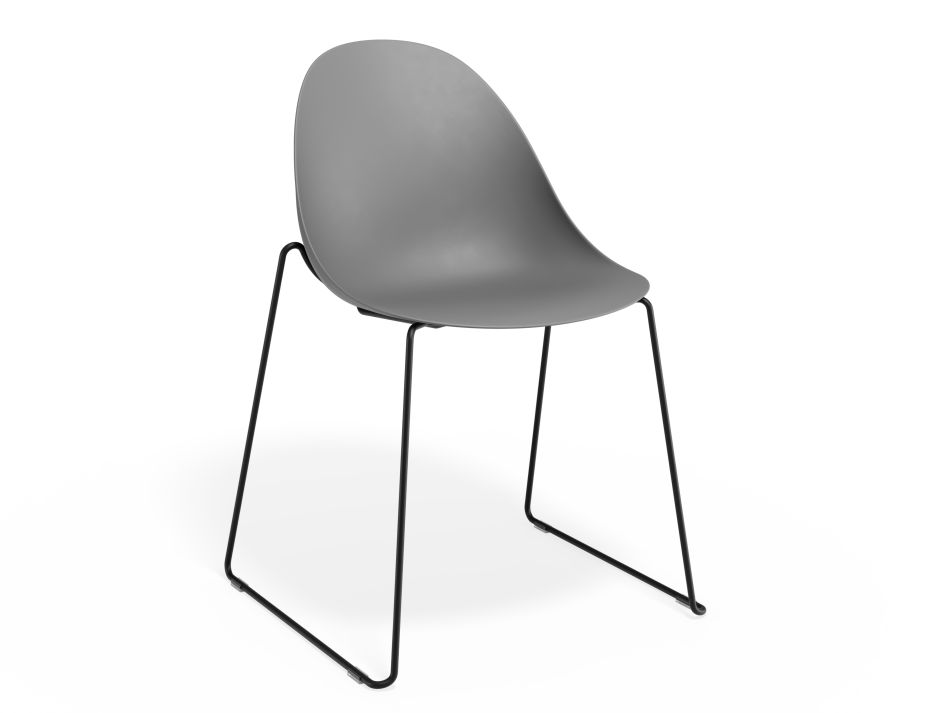 P 1 Pebble Chair Greyseatv2 Sledblack