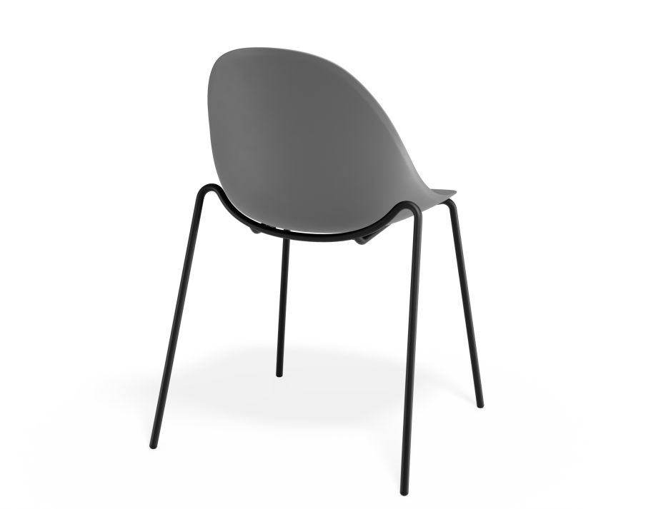 P 2 Pebble Chair Greyseatv2 4postblack