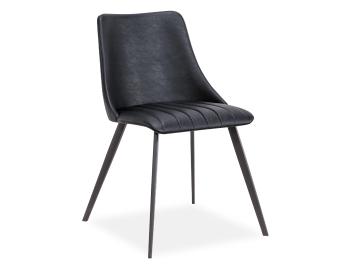 Andorra Dining Chair Black Vintage Vegan Leather