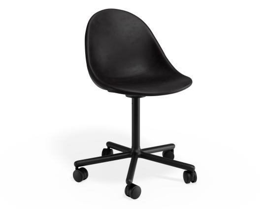 P 1 Pebble Chair Blackpuseat Swivelcastors