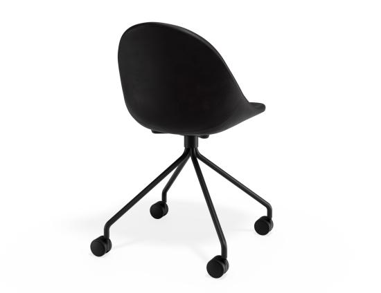 P 2 Pebble Chair Blackpuseat Pyramidcastors