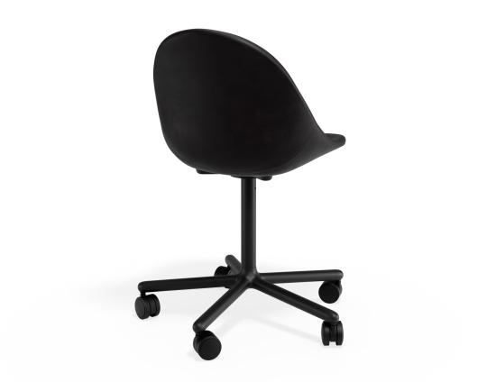 P 2 Pebble Chair Blackpuseat Swivelcastors