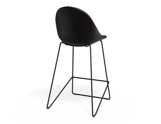 P 2 Pebble Kitchenstool Blackpuseat Blackframe