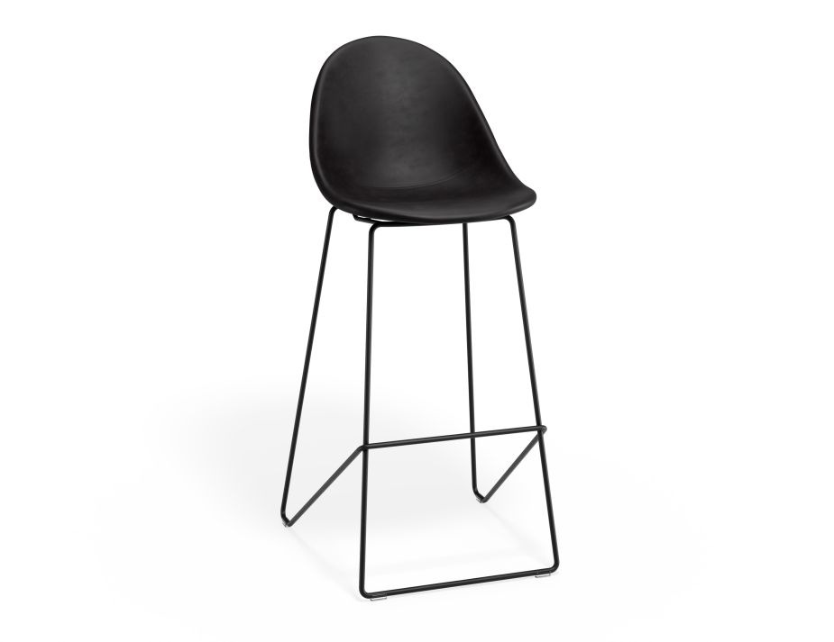 P 1 Pebble Barstool Blackpuseat Blackframe