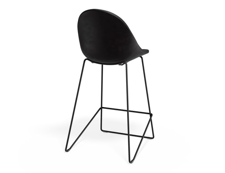 P 2 Pebble Kitchenstool Blackpuseat Blackframe
